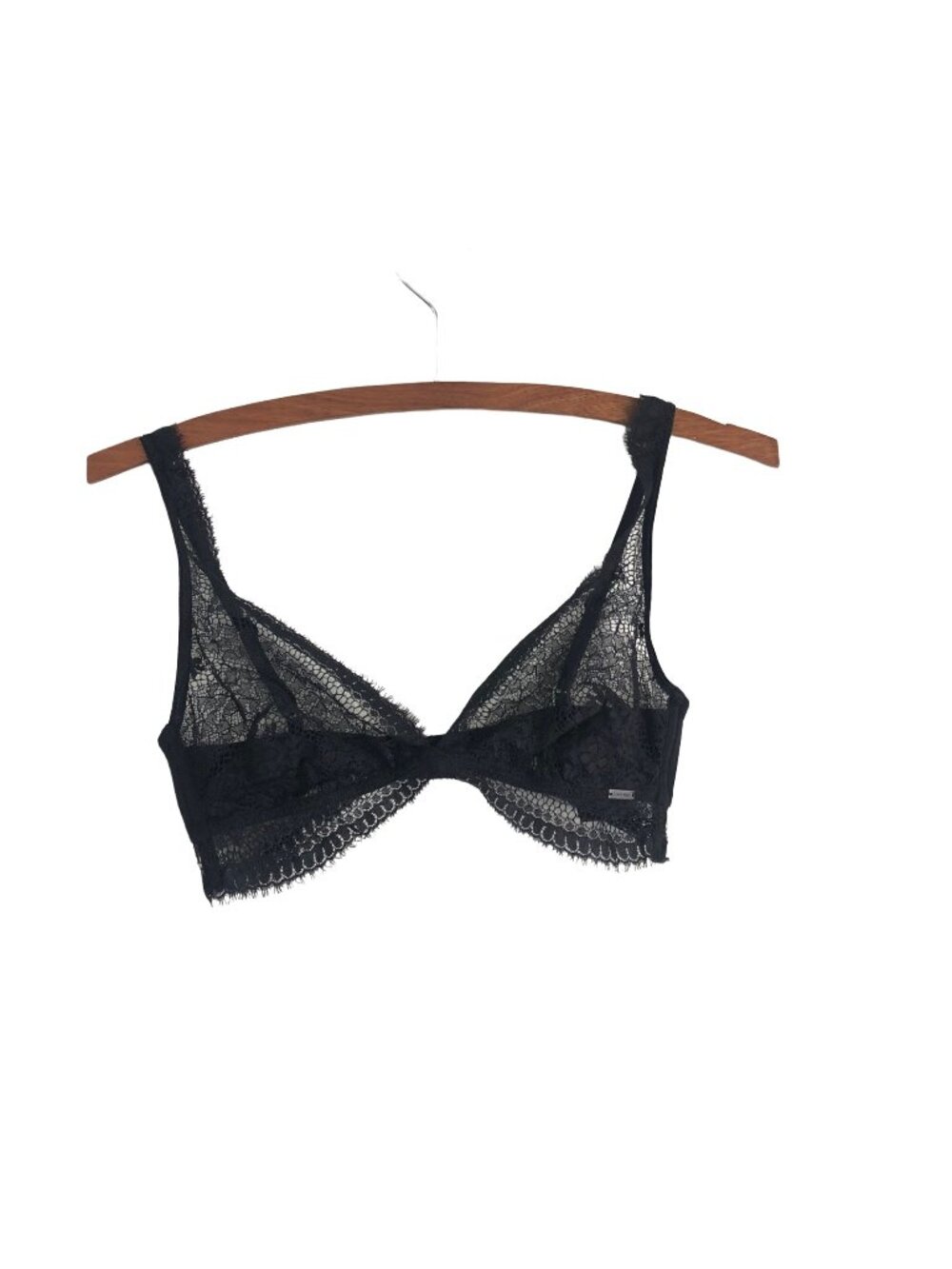 Calvin Klein Womens Black Lace Bralette Size Small